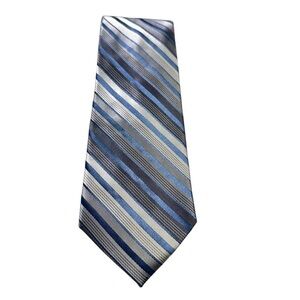 🌸Van Heusen- Blue/Silver Stripe Tie
